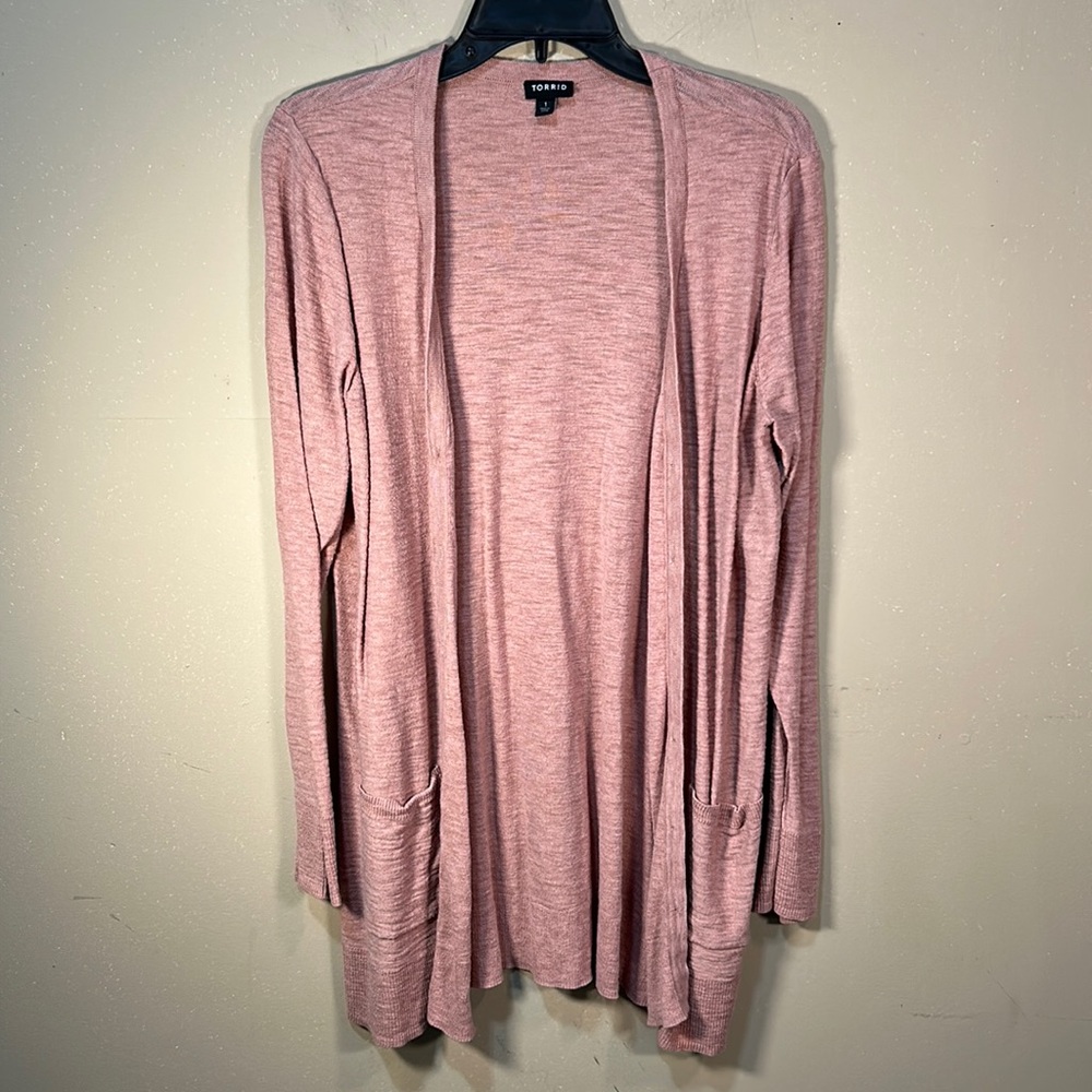 Torrid Sweater Cardigan Pink Blush Women’s Size 1